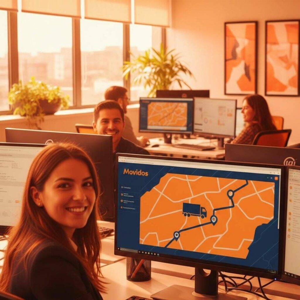 Transporte ejecutivo digitalizado para empresas en Santiago con gestión eficiente y tecnología avanzada – Imagen creada por Bonobo Agencia.
