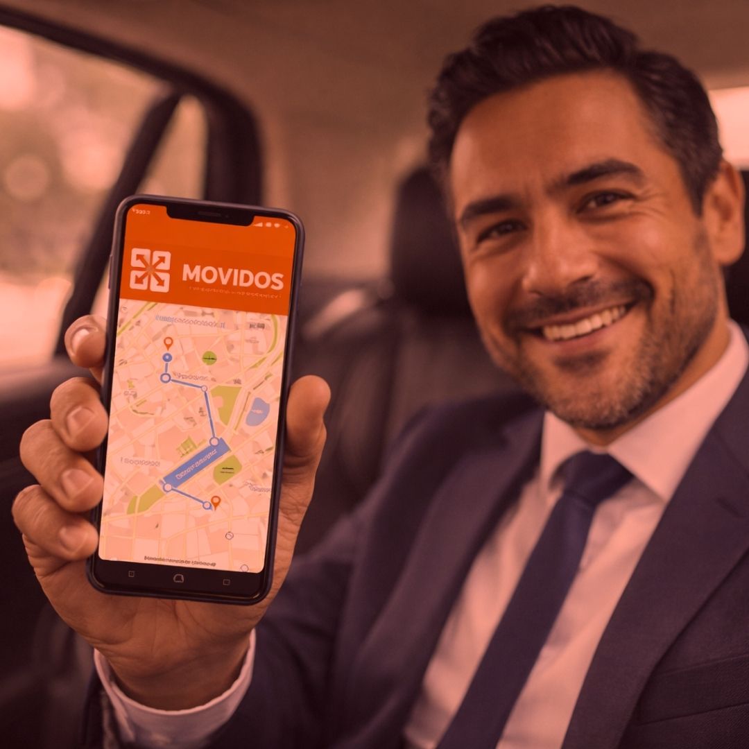Comparación entre transporte ejecutivo y apps como Uber para empresas en Santiago de Chile, mostrando diferencias en seguridad, costos y puntualidad