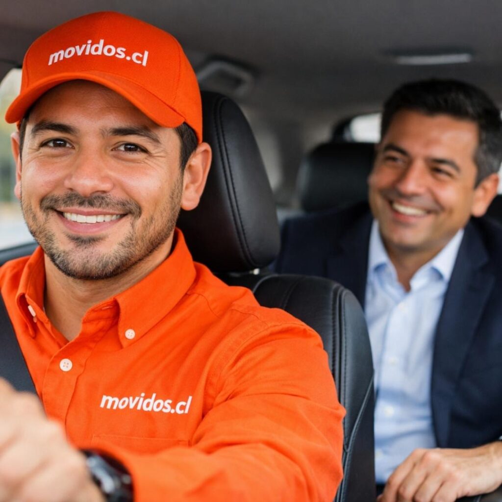 Empresario preocupado por multas de transporte ilegal en Santiago de Chile, reflejando riesgos del transporte informal para empresas